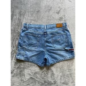 Vintage Y2K Tommy Hilfiger Jean Shorts Womens 16 Plus Sized 36" Carpenter Preppy